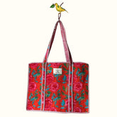 Grand tote bag à Zip   "Rosy Beauty"